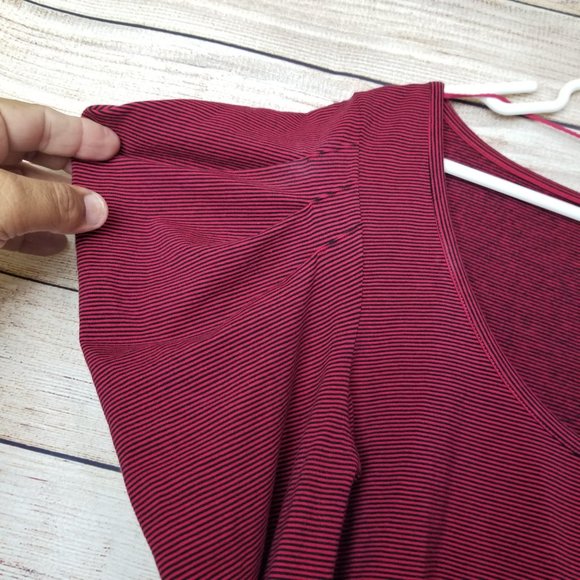 Free People Womens Penelope Puffed Sleeves Top Skinny Red Size Large - Picture 4 of 10